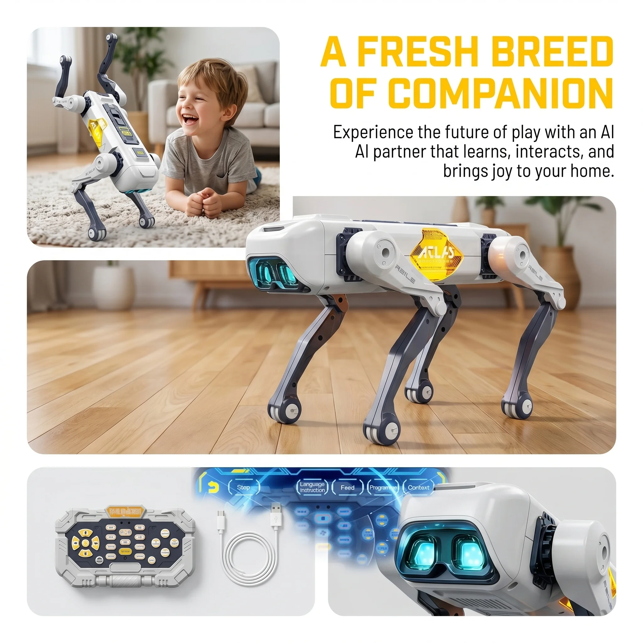 AI Smart Robot Dog, Voice & AP - Drone Kit With Camera recensione e prezzo