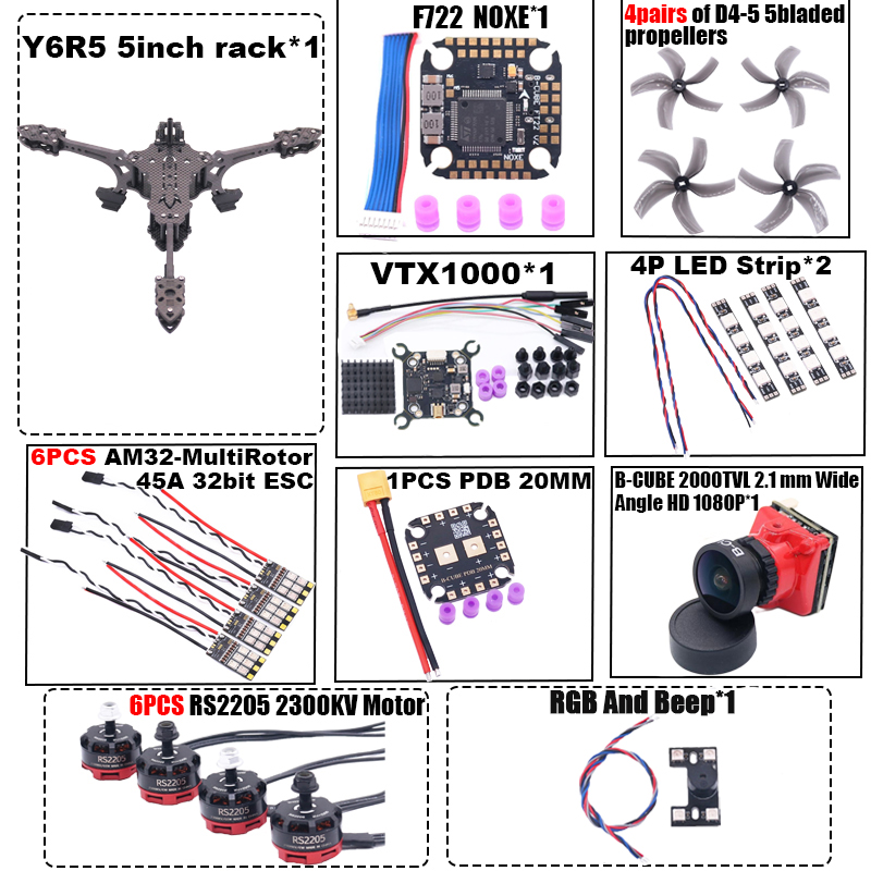 B-CUBE Y6R5 5inch FPV Drone Fr - Drone Kit Racing recensione e prezzo